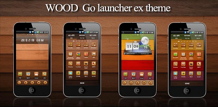 WOOD Go launcher EX theme v3.2