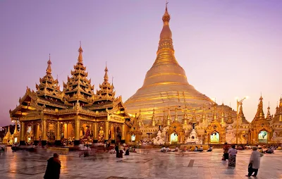 The Great Dagon Pagoda or Golden Pagoda — officially the Shwedagon Zedi Daw — is a dazzling gilded pagoda and stupa 325 feet in height in Yangon, Myanmar. See it on a luxury river cruise aboard the AmaPura.
