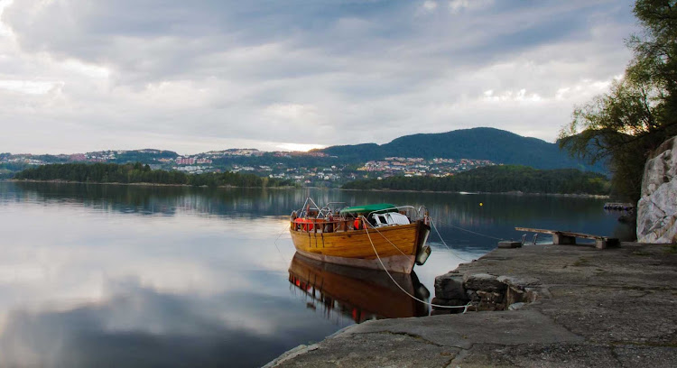 Boat in Skjoldbukta, Bergen, Norway