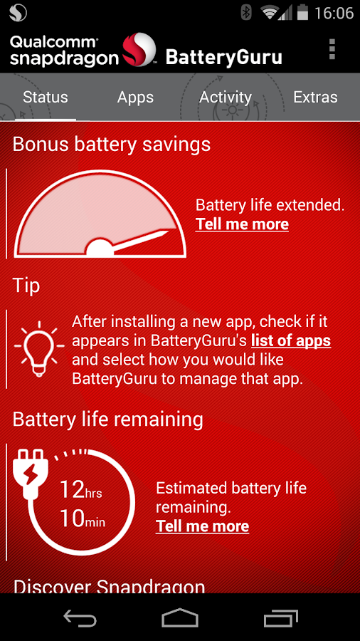 Snapdragon™ BatteryGuru - screenshot