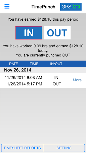 iTimePunch - Work Time Clock