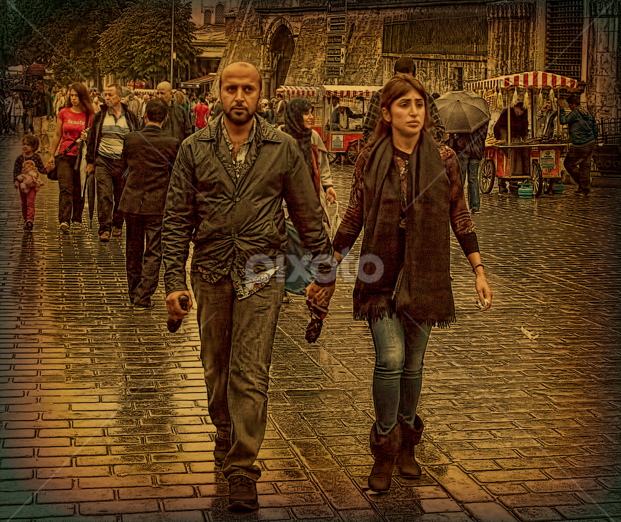 Istanbul. Two after rain. by Eugene Goldin - People Street & Candids