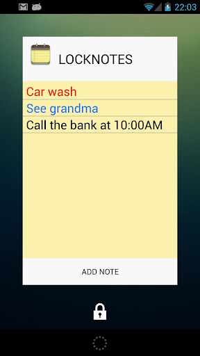 LockNotes - Lockscreen widget