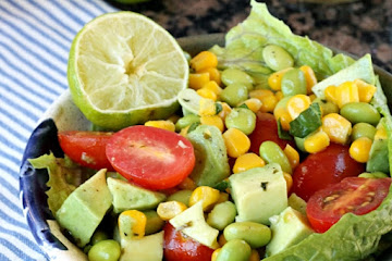 Edamame Corn Avocado Salad