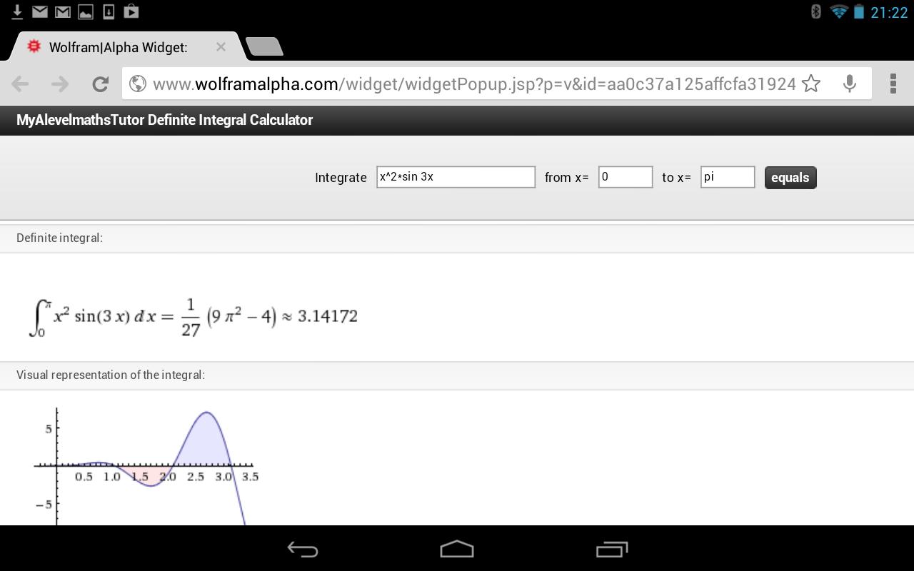 Wolfram|Alpha Widgets: Definite Integral Calculator - Free ...