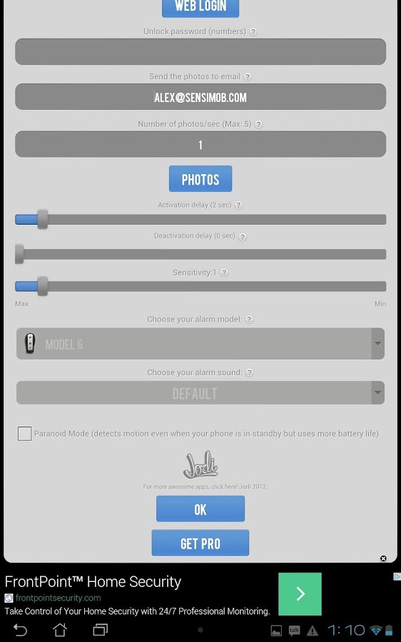    Anti Theft Alarm -Motion Alarm- screenshot  