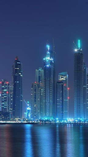迪拜在夜間動態壁紙