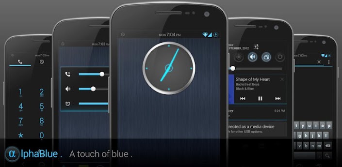 alphaBlue CM9/CM10/AOKP Theme apk