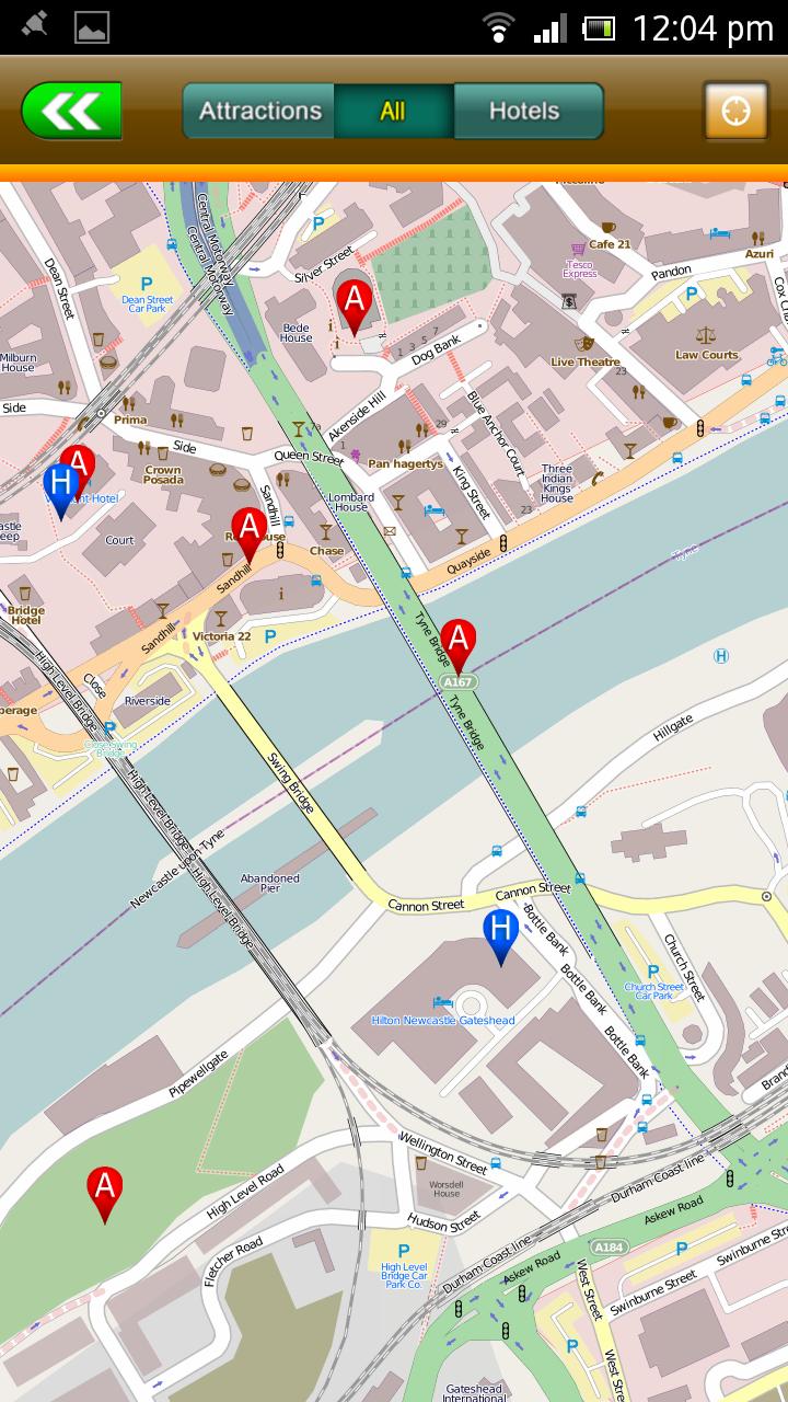 Newcastle Offline Map Guide Screen 2