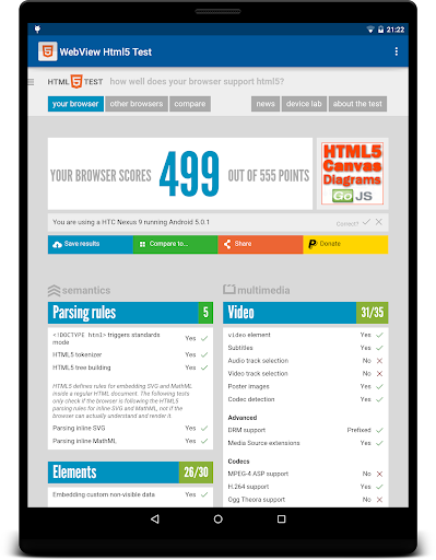 WebView HTML5 Test
