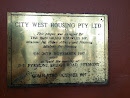 City West Housing Plaque