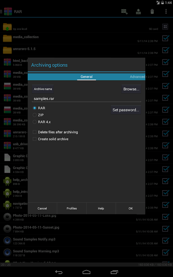 RAR for Android - screenshot