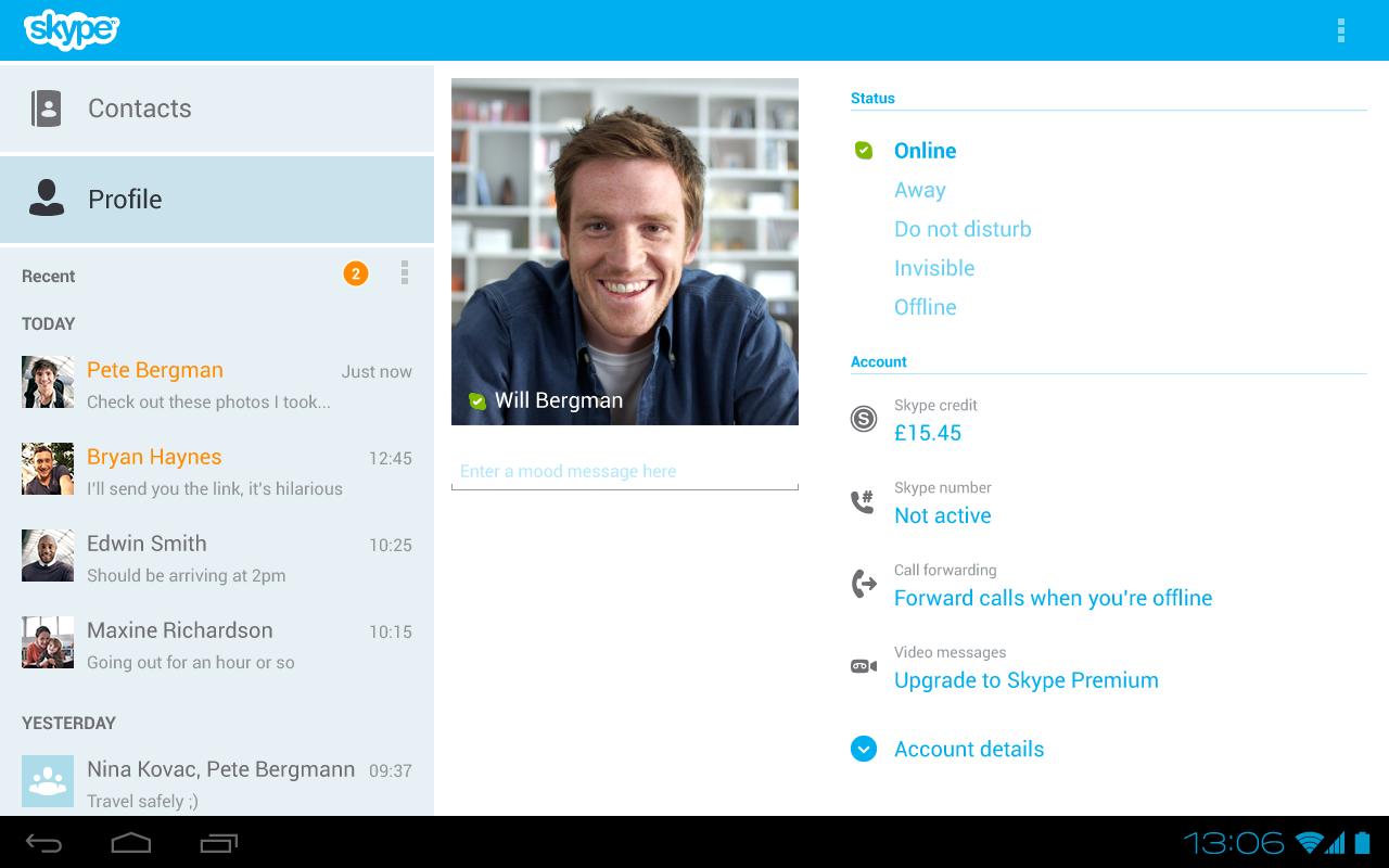 Skype - free IM & video calls - screenshot