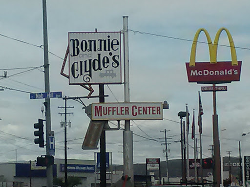 Bonnie and Clyde's Muffler Center Sign