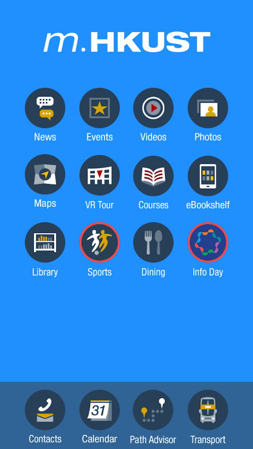Android application m.HKUST screenshort