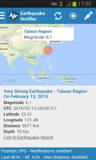 【免費新聞App】Earthquake Notifier-APP點子