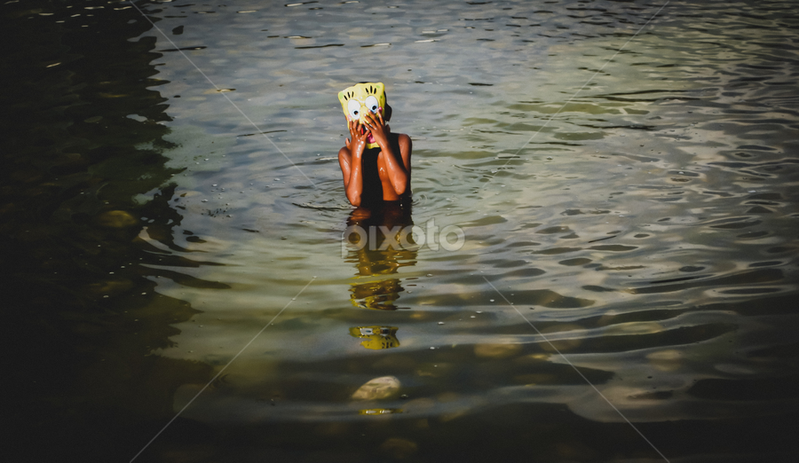 a smile under the mask by Belal Hossain Rana - Babies & Children Children Candids