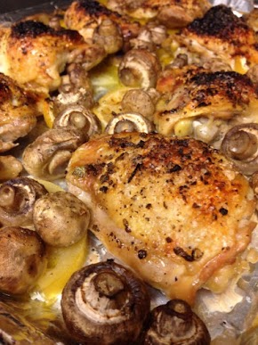 Hot Oven Roasted Chicken Thighs