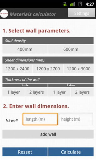 UK Drywall Material Estimator