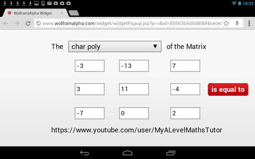 Matrix Char Poly Calculator