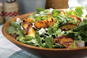 Peach, Arugula &amp;amp; Goat Cheese Salad
