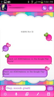 GO SMS THEME|SparklingHearts - screenshot thumbnail