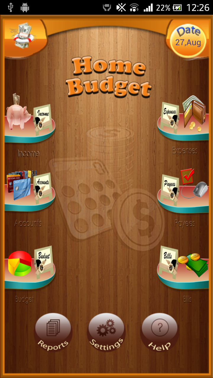 Home Budget Manager - Android Screen 1