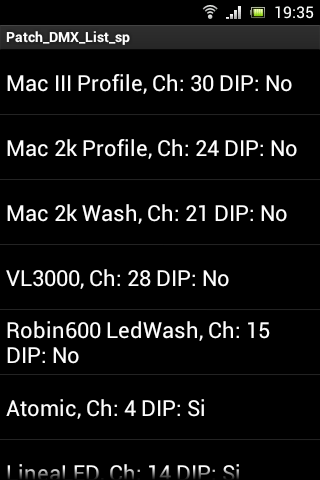 【免費生產應用App】Patch DMX List (sp)-APP點子