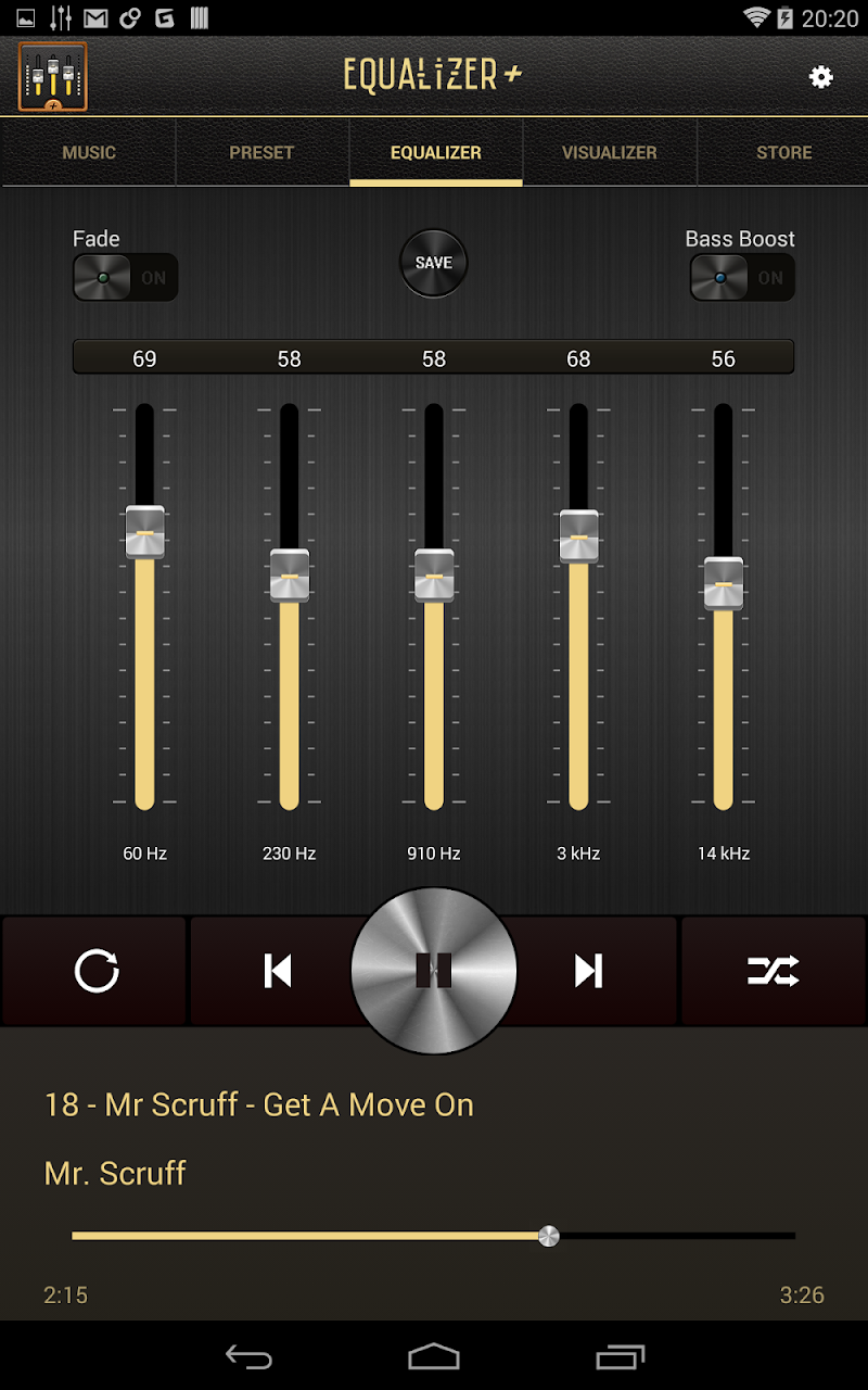 Equalizer + mp3 Player Volume IAP Unlocked v0.12 build 12 Download Apk