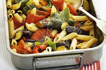 Roasted ratatouille pasta