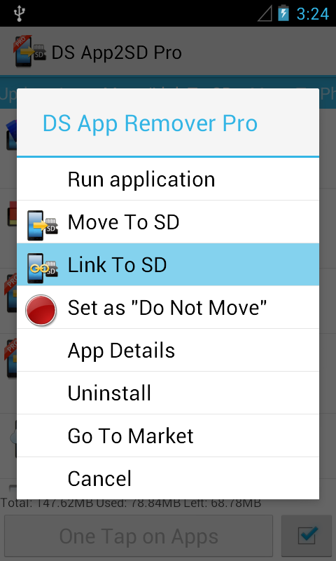 DS Super App2SD Pro - screenshot