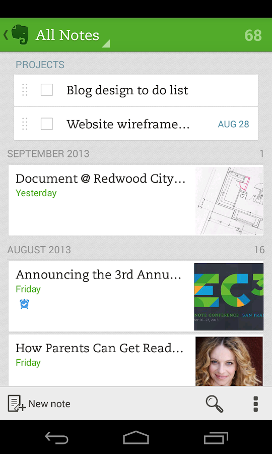 Evernote - screenshot