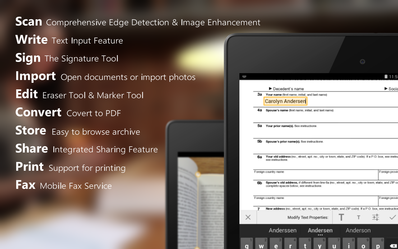 ScanWritr Pro: scan, PDF, fax - screenshot