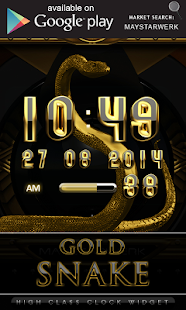Lastest Gold Snake Clock widget APK