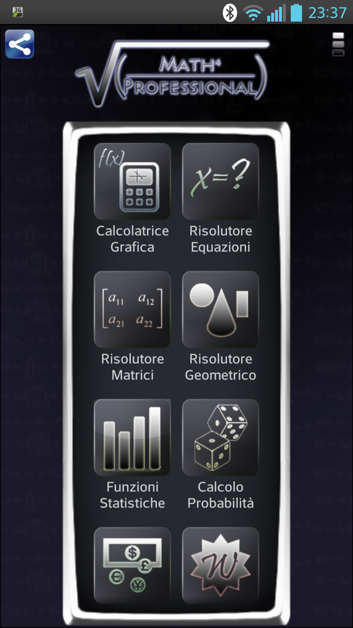 Android application Math Professional screenshort