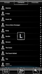 Dialer FrameBlack Silver Theme - náhled