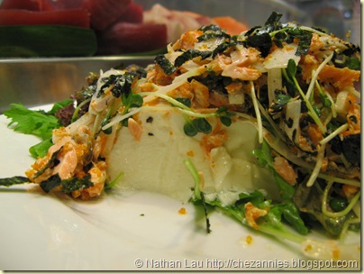 tokkuri tei 2 salmon skin salad with tofu