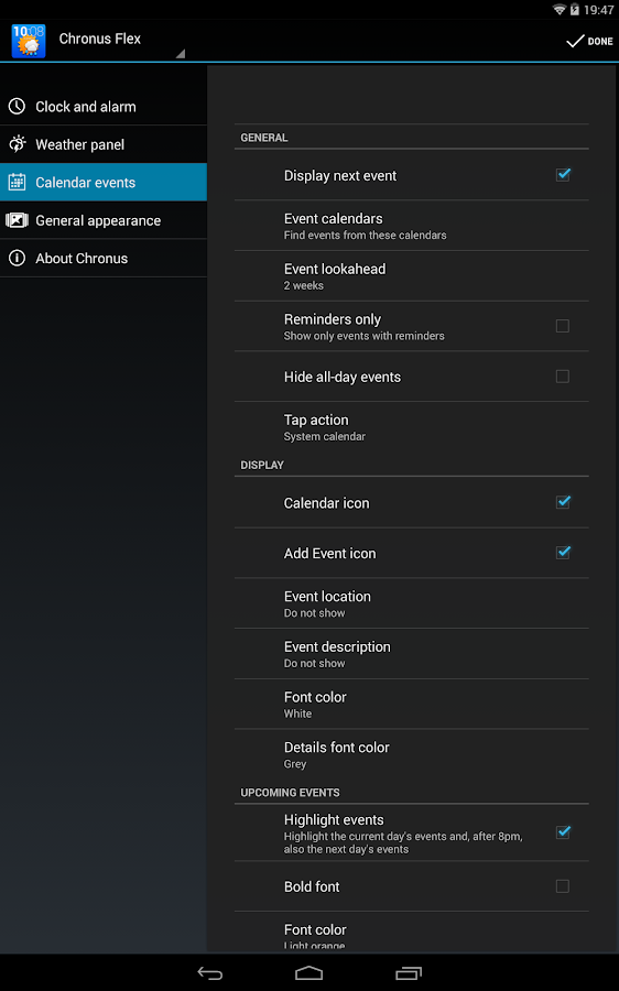 Chronus - Home & Lock Widget - screenshot
