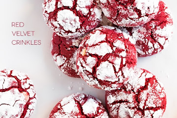 Red Velvet Crinkle Cookies