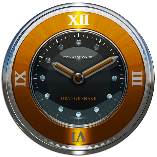 orange snake clock widget LOGO-APP點子