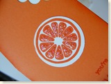 Orange card closeup