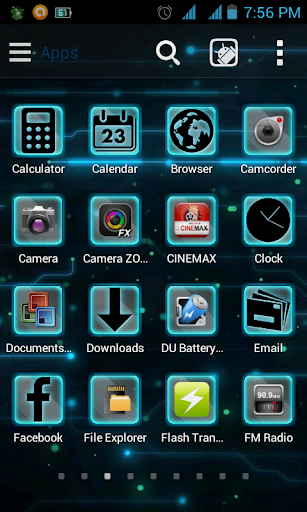 【免費個人化App】Neon Flux Go Launcher EX Theme-APP點子