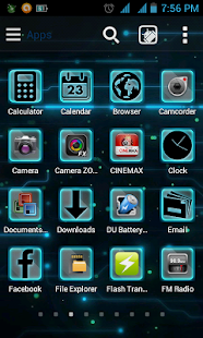 Free Download Neon Flux Go Launcher EX Theme APK for PC