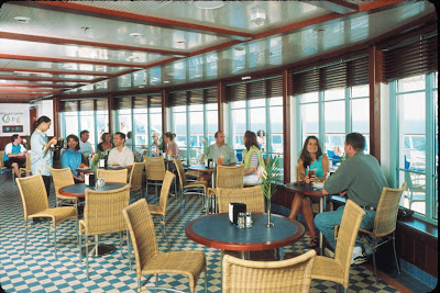 The popular Seaview Café, on deck 12 of Brilliance of the Seas, serves burgers and deli sandwiches from noon to 3 pm and 9 pm to 2 am.