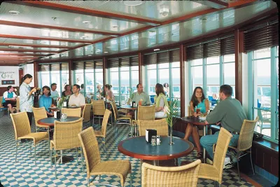 The popular Seaview Café, on deck 12 of Brilliance of the Seas, serves burgers and deli sandwiches from noon to 3 pm and 9 pm to 2 am.