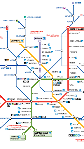 밀라노 지하철 노선도