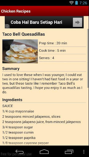 【免費模擬App】Chicken Recipes-APP點子