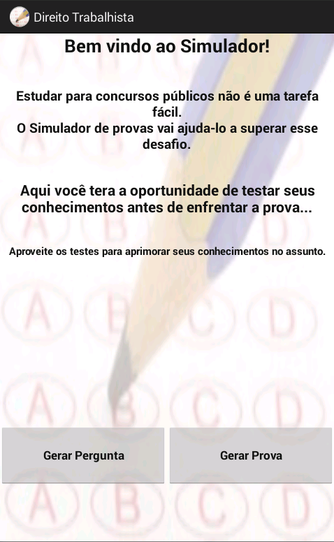 Android application Direito do Trabalho screenshort