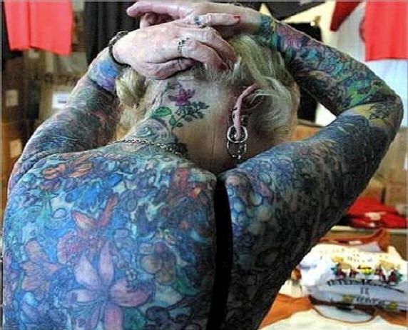 her beautiful tattooed body.