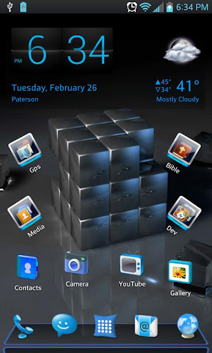 Blue 3D Optimus B NextLauncher